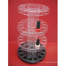 Косметический магазин розничной торговли Custom Spinning Units Table Top 4-слойная вращающаяся акриловая стойка для лака для ногтей